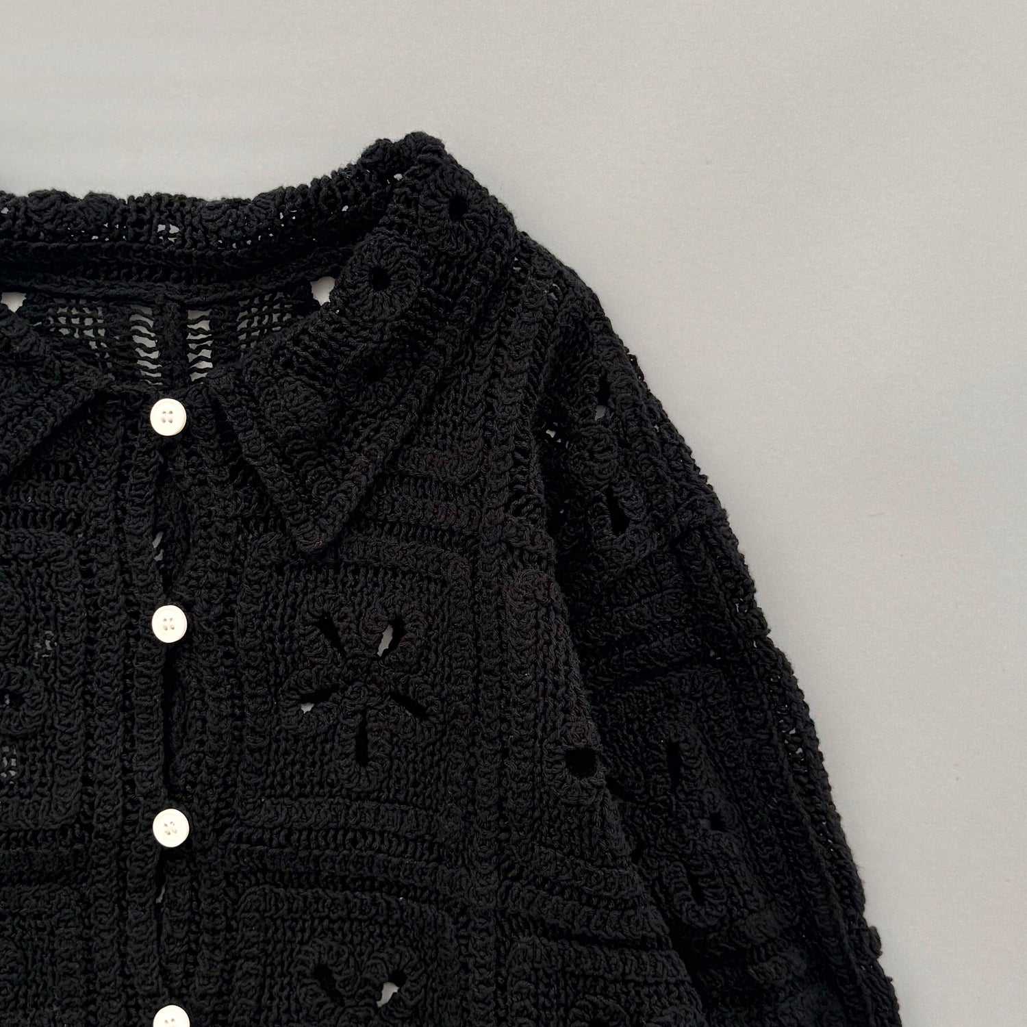 【SAMPLE】mesh cardigan / black