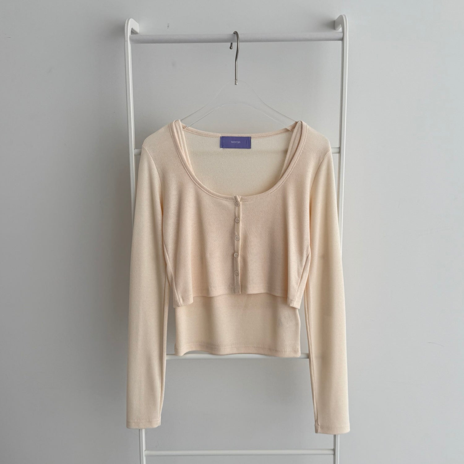 【SAMPLE】（2点SET）soft touch cardigan +tank top / ivory