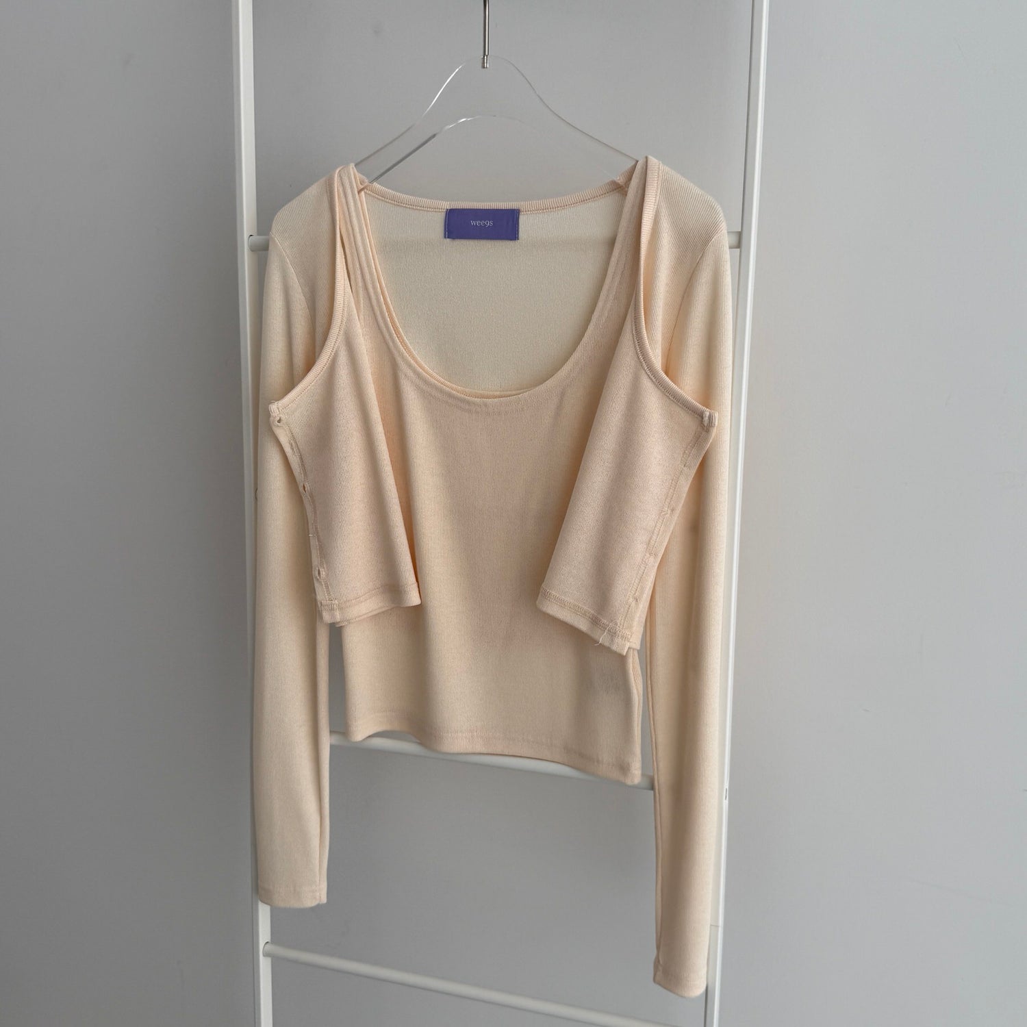 【SAMPLE】（2点SET）soft touch cardigan +tank top / ivory
