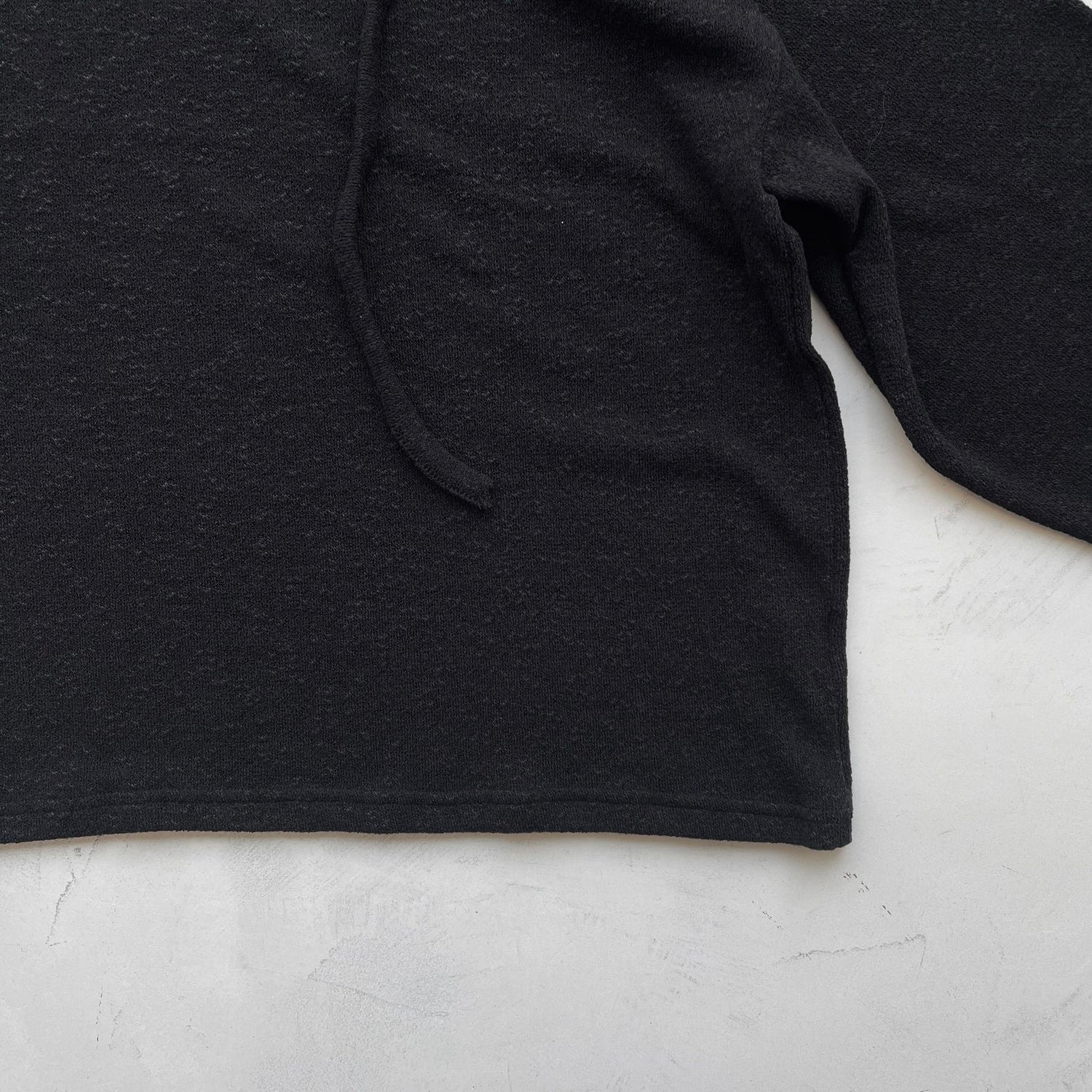 【SAMPLE】sheer hoodie long tee / black