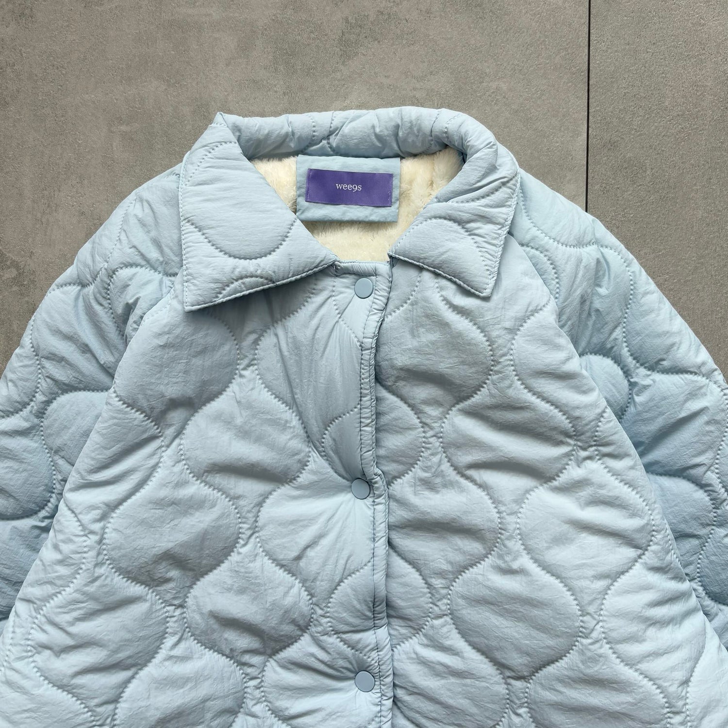WATA AME quilting jacket / sky blue