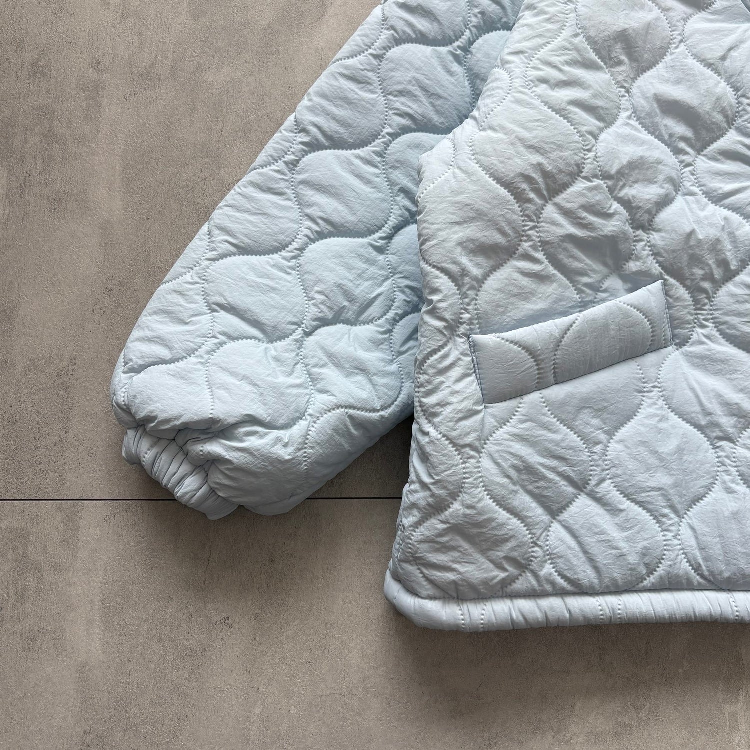 WATA AME quilting jacket / sky blue