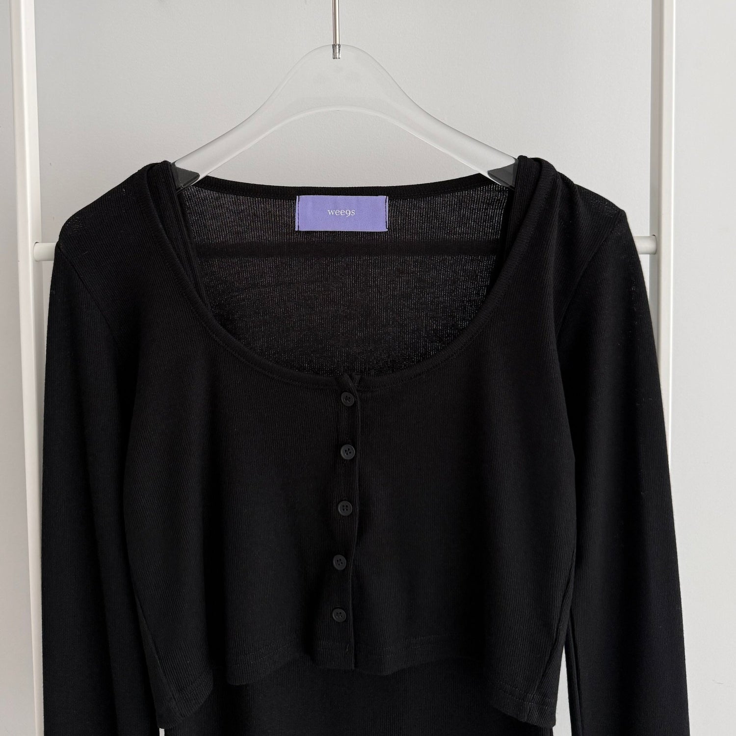 【SAMPLE】（2点SET）soft touch cardigan +tank top / black
