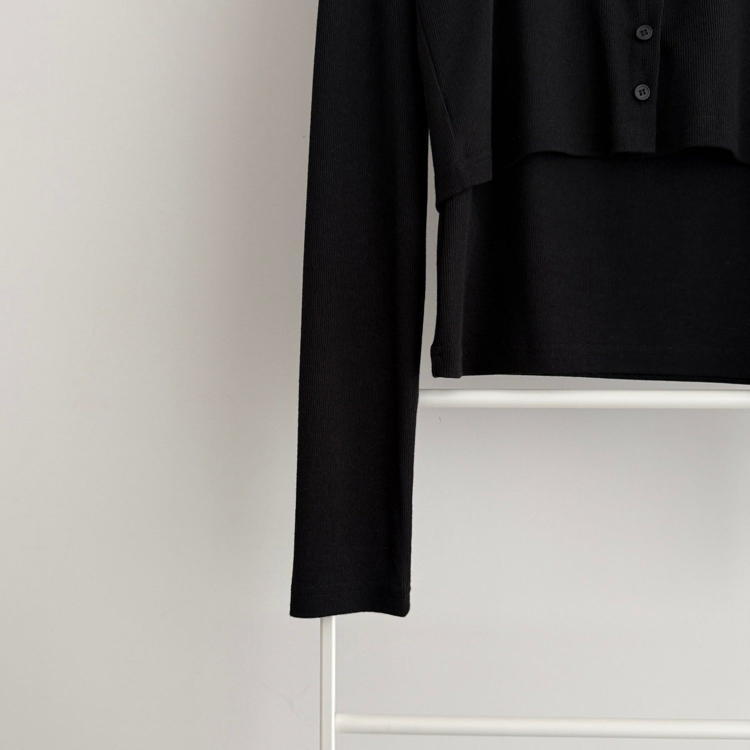 【SAMPLE】（2点SET）soft touch cardigan +tank top / black