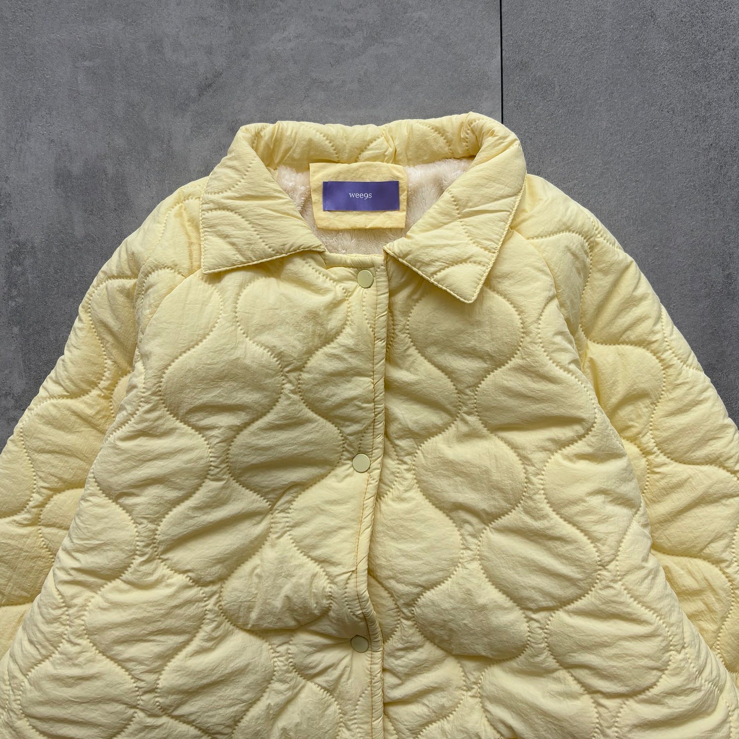 WATA AME quilting jacket / light yellow