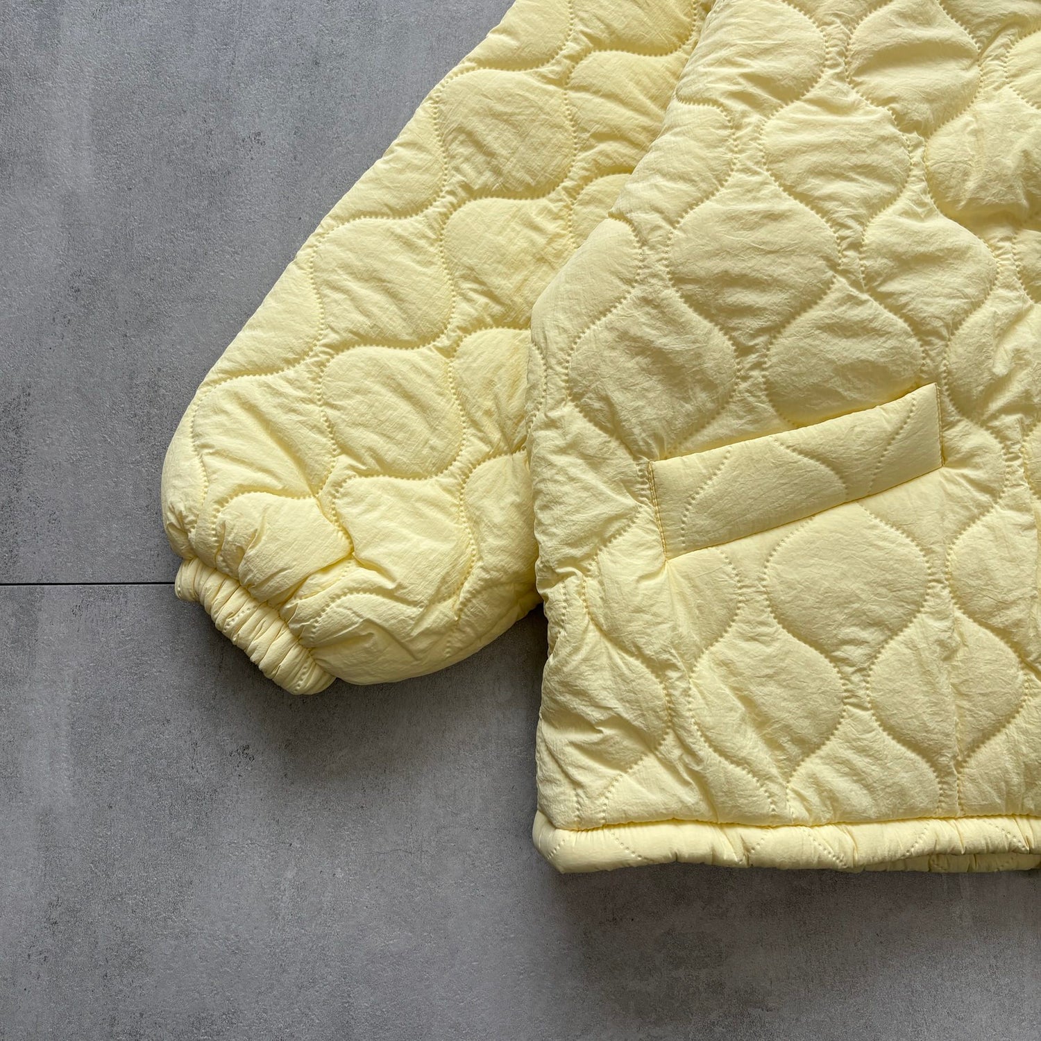 WATA AME quilting jacket / light yellow