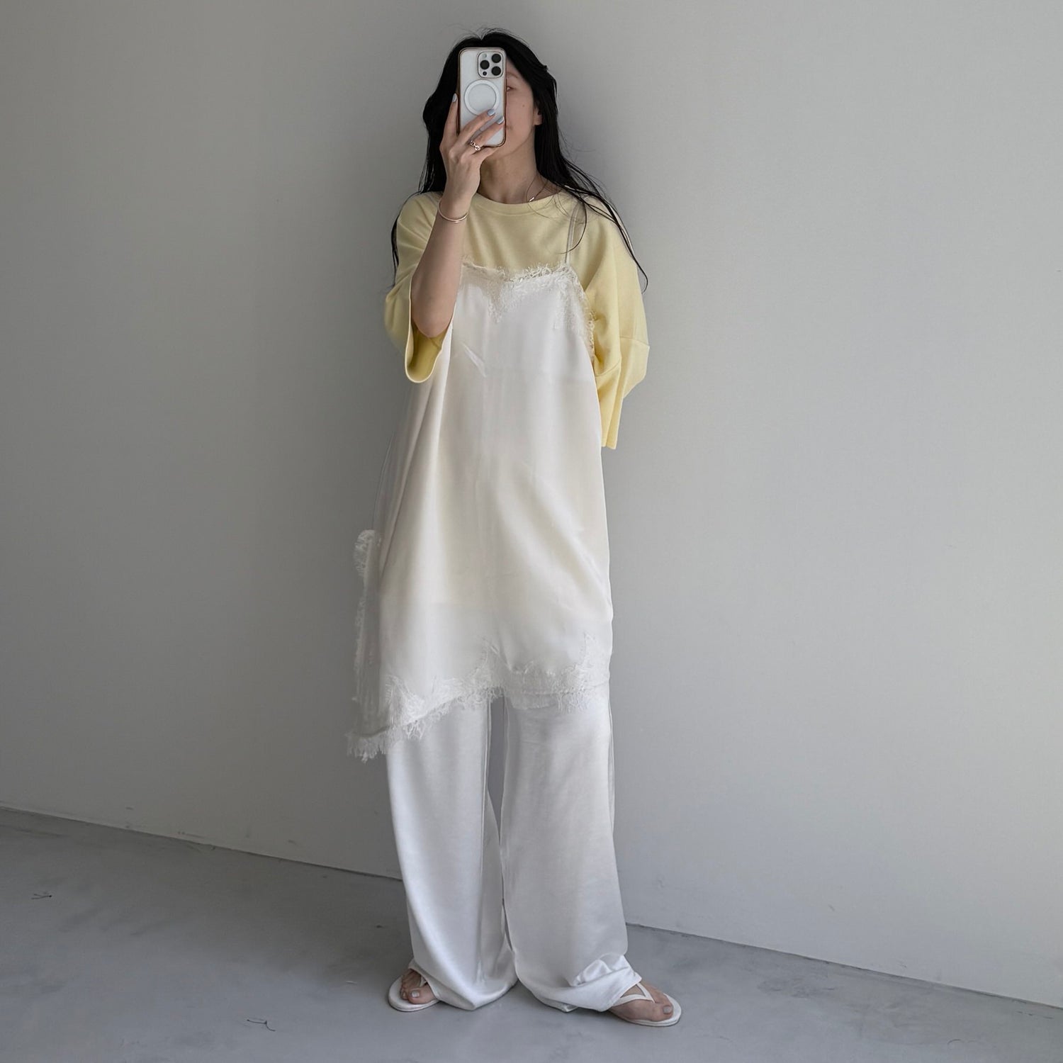 milky lace camisole / ivory