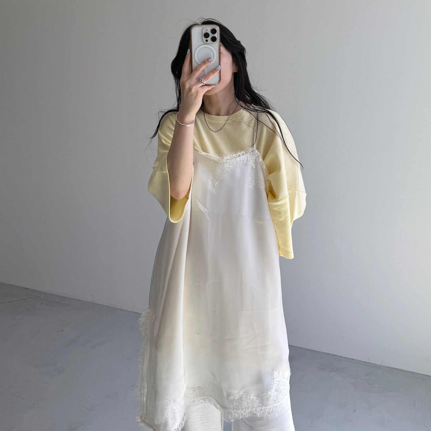milky lace camisole / ivory