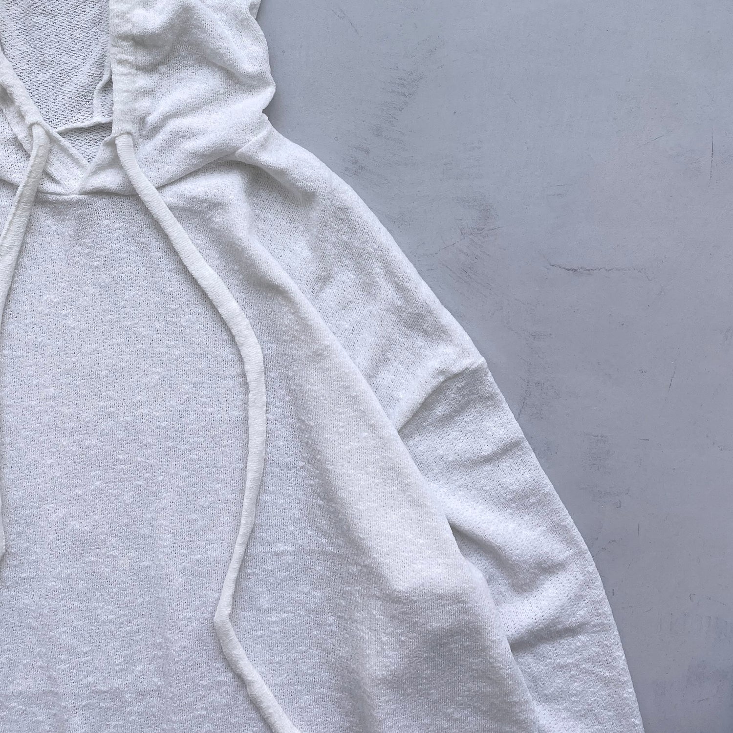 【SAMPLE】sheer hoodie long tee / ivory