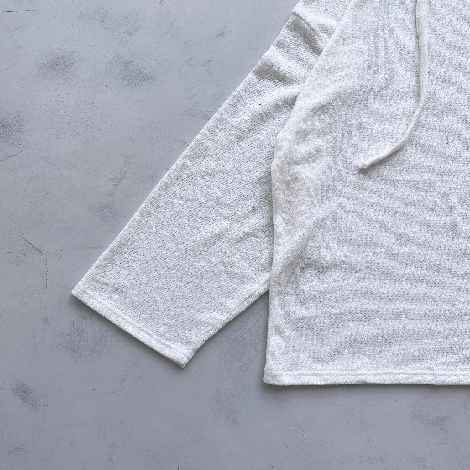 【SAMPLE】sheer hoodie long tee / ivory