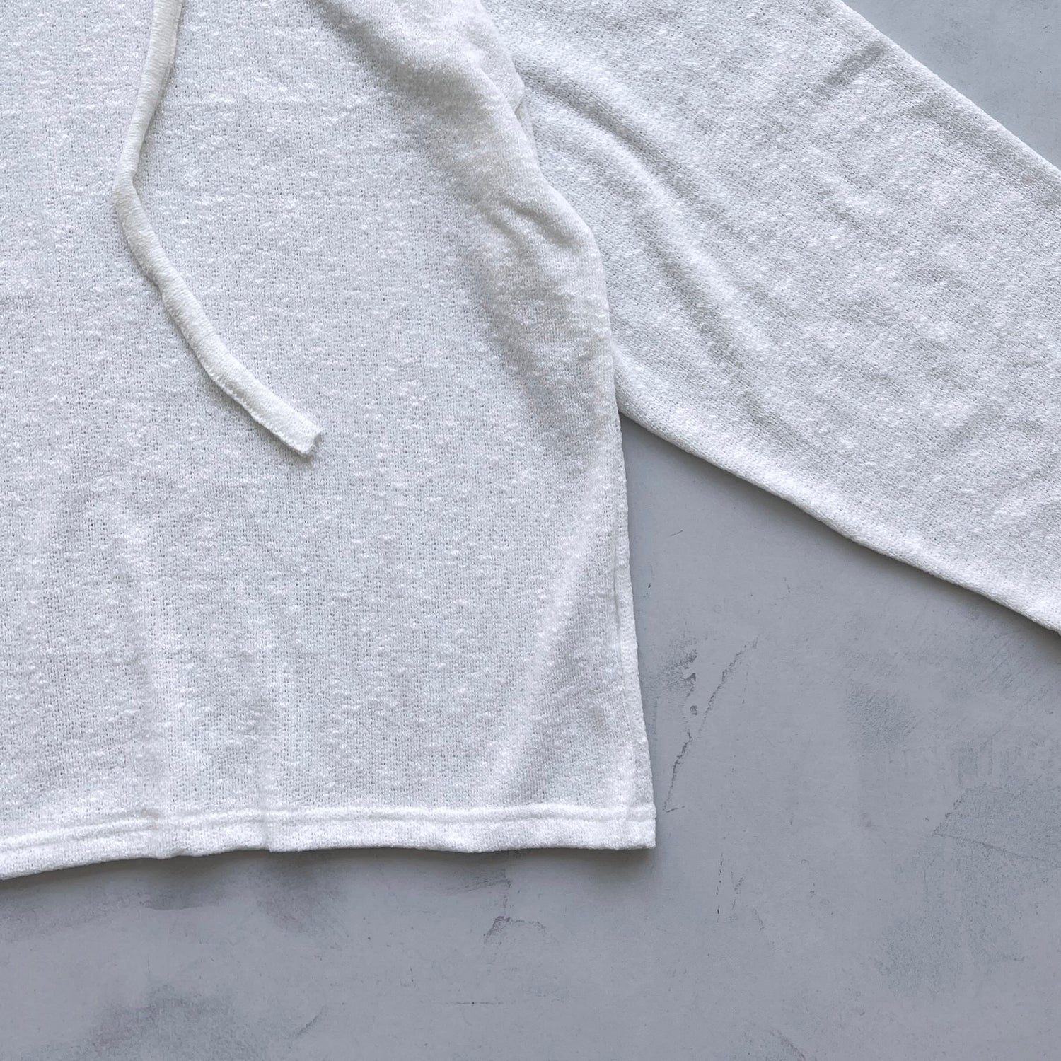 【SAMPLE】sheer hoodie long tee / ivory