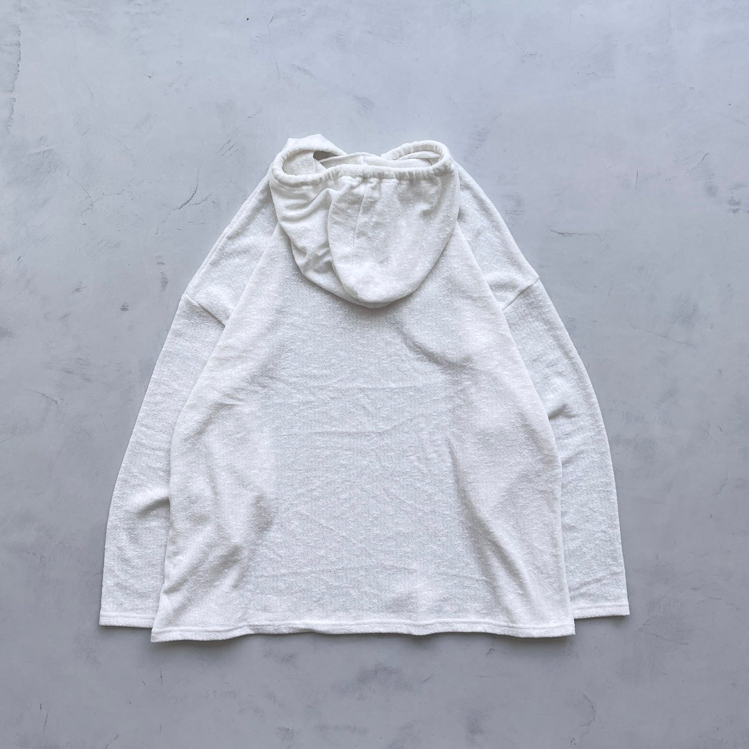 【SAMPLE】sheer hoodie long tee / ivory