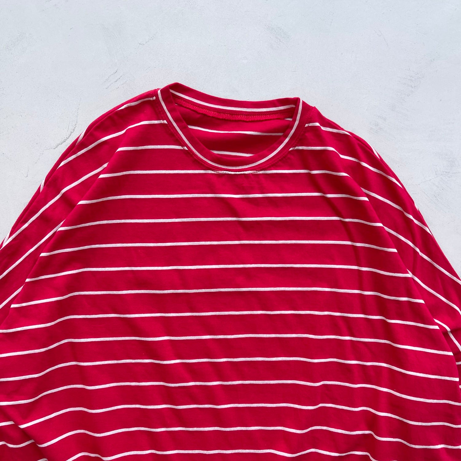 【SAMPLE】nice border long tee / red