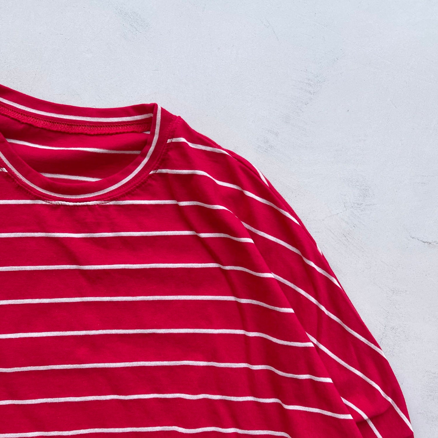 【SAMPLE】nice border long tee / red
