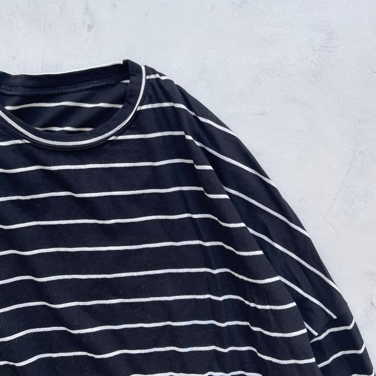 【SAMPLE】nice border long tee / black
