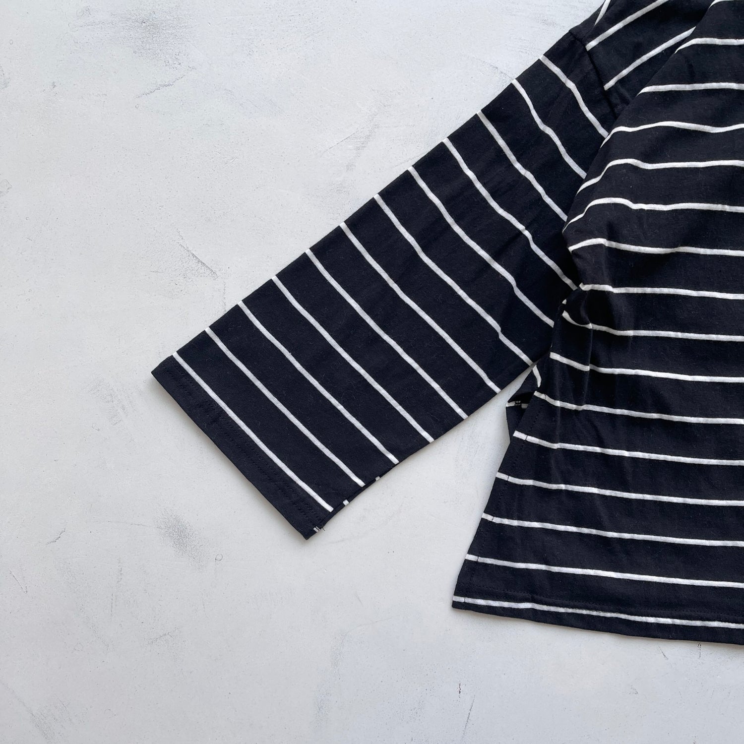 【SAMPLE】nice border long tee / black