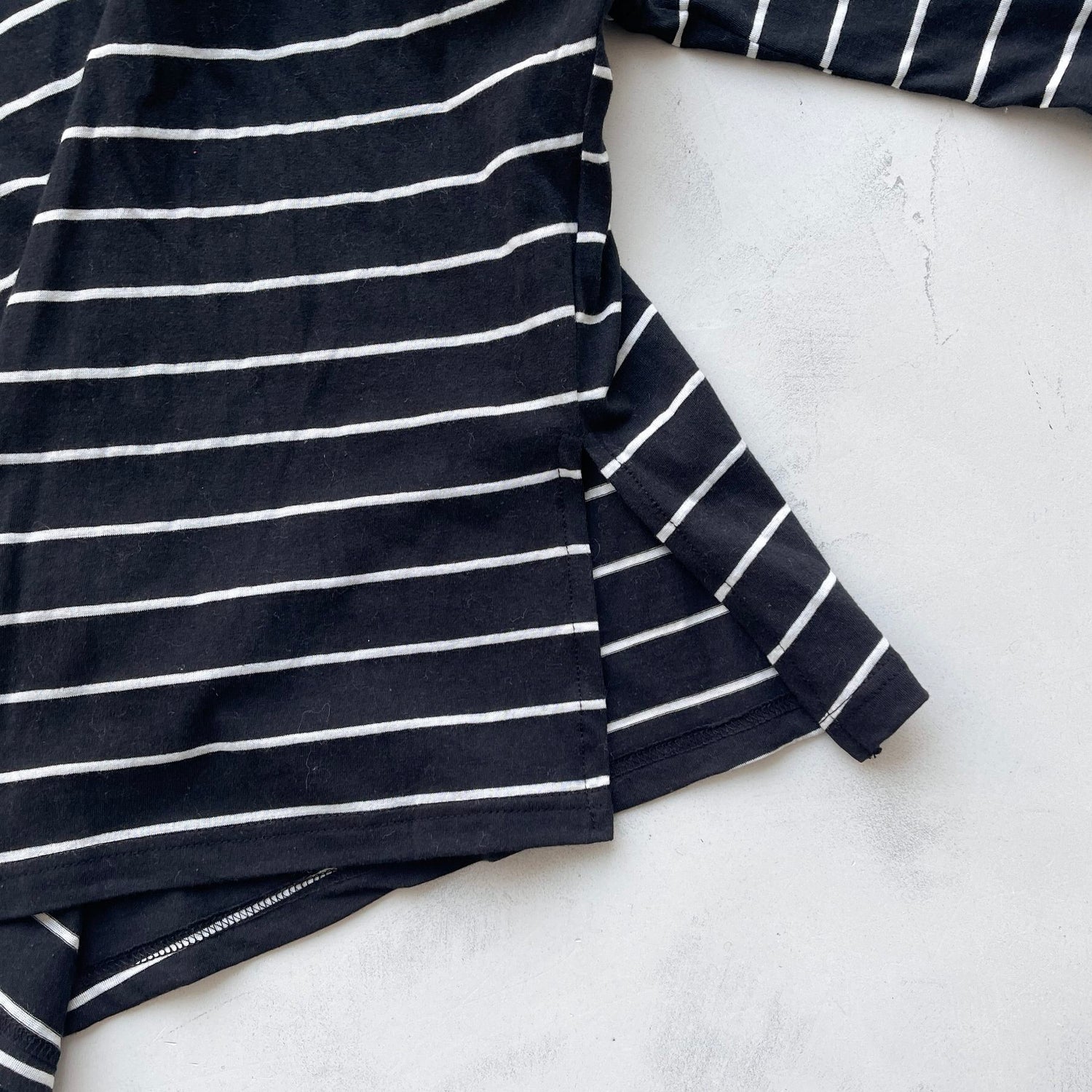 【SAMPLE】nice border long tee / black