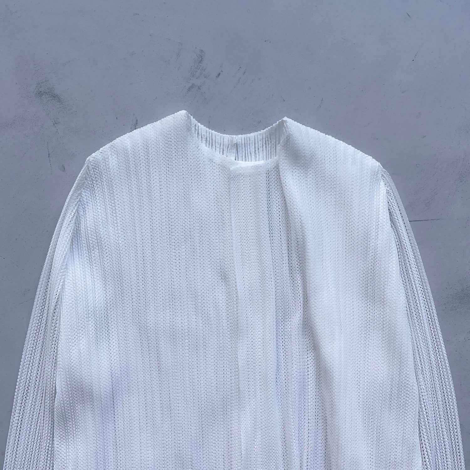 【SAMPLE】pleats sheer cardigan / ivory