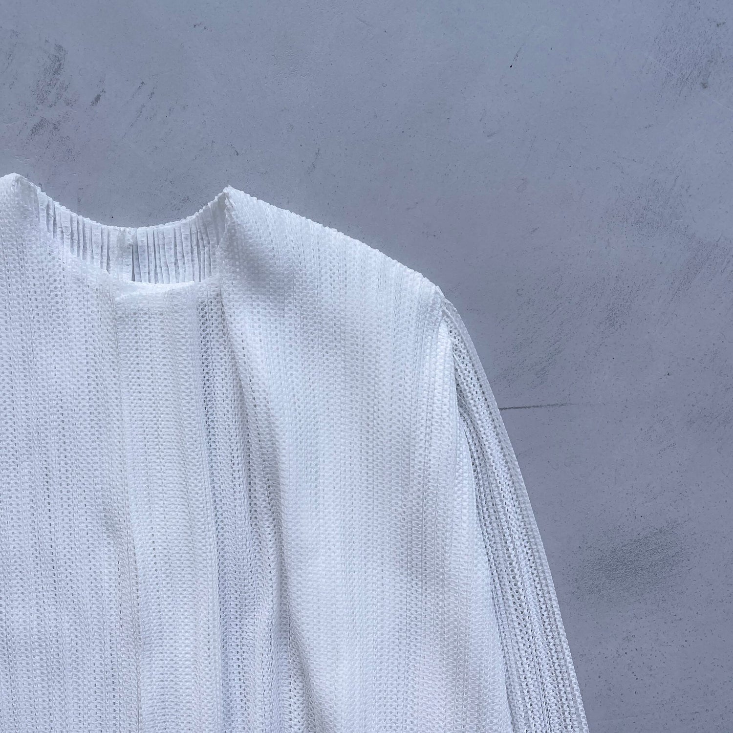 【SAMPLE】pleats sheer cardigan / ivory