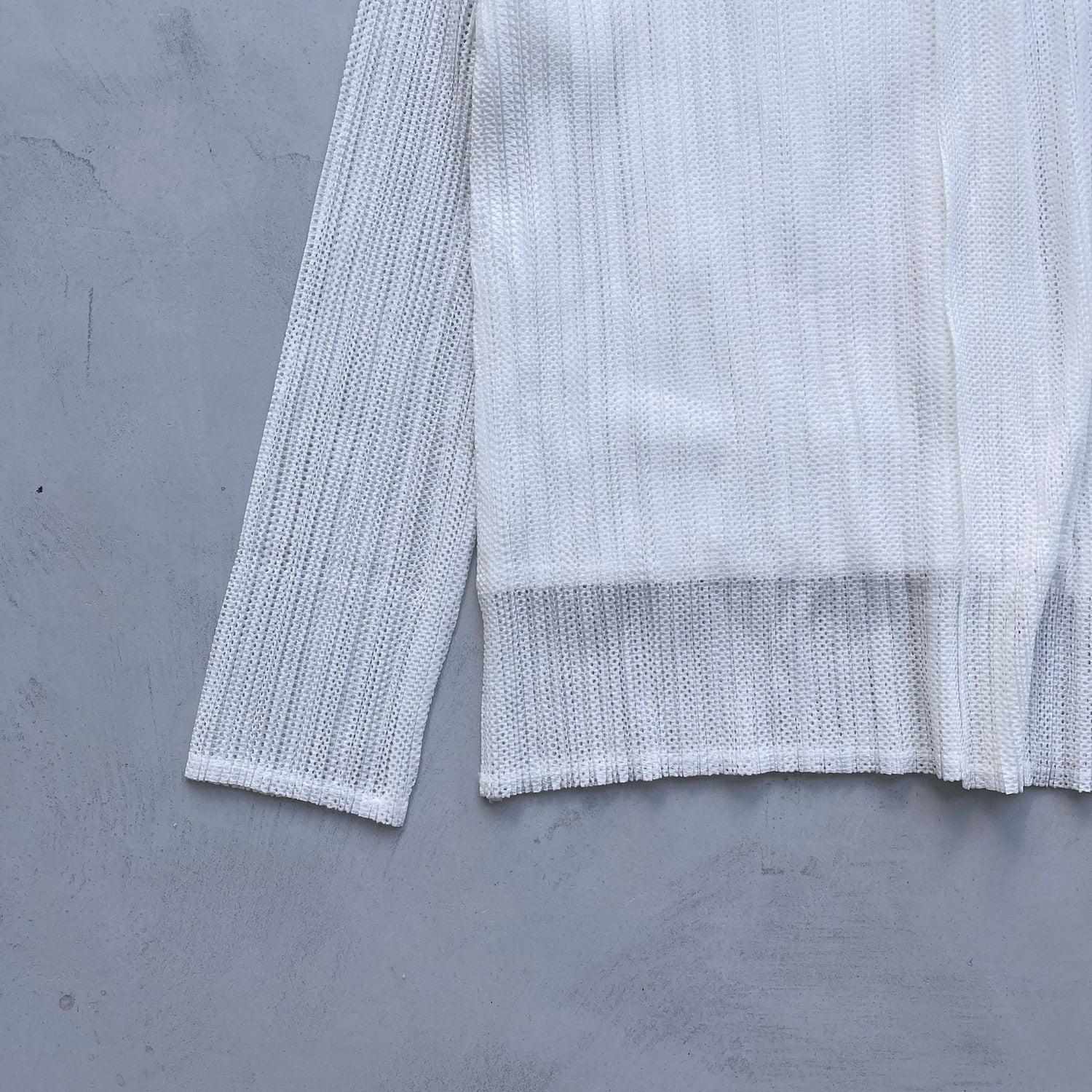 【SAMPLE】pleats sheer cardigan / ivory