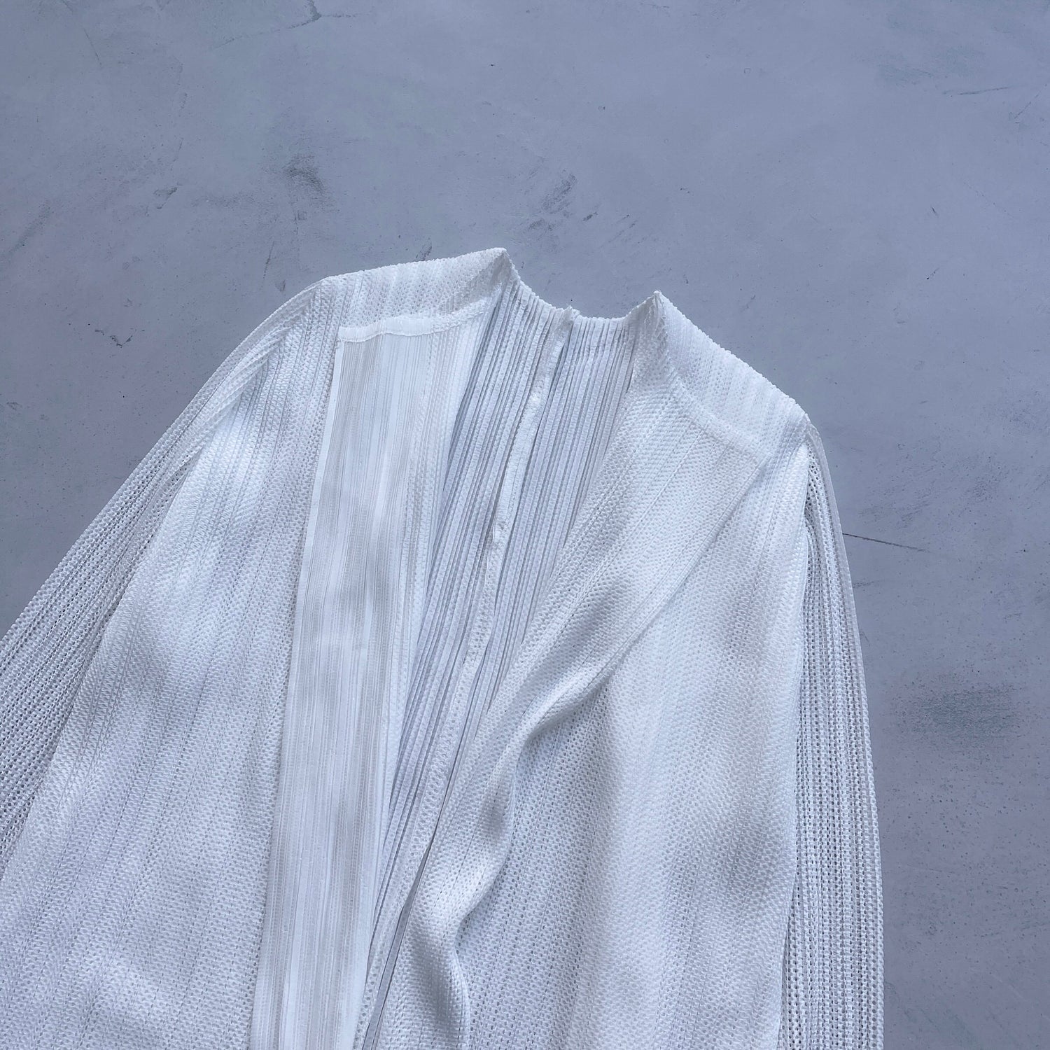 【SAMPLE】pleats sheer cardigan / ivory