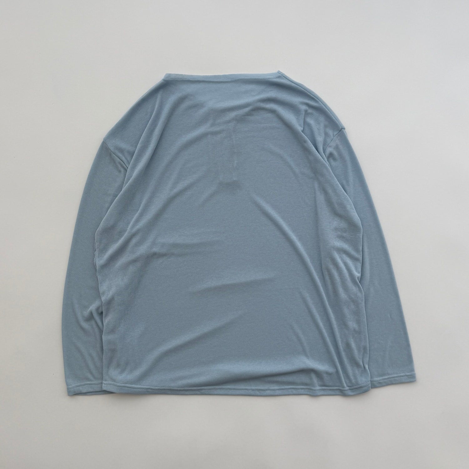 【SAMPLE】softy touch button tee / blue