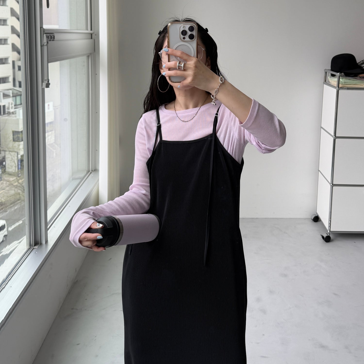 KASANE sheer tee / pink