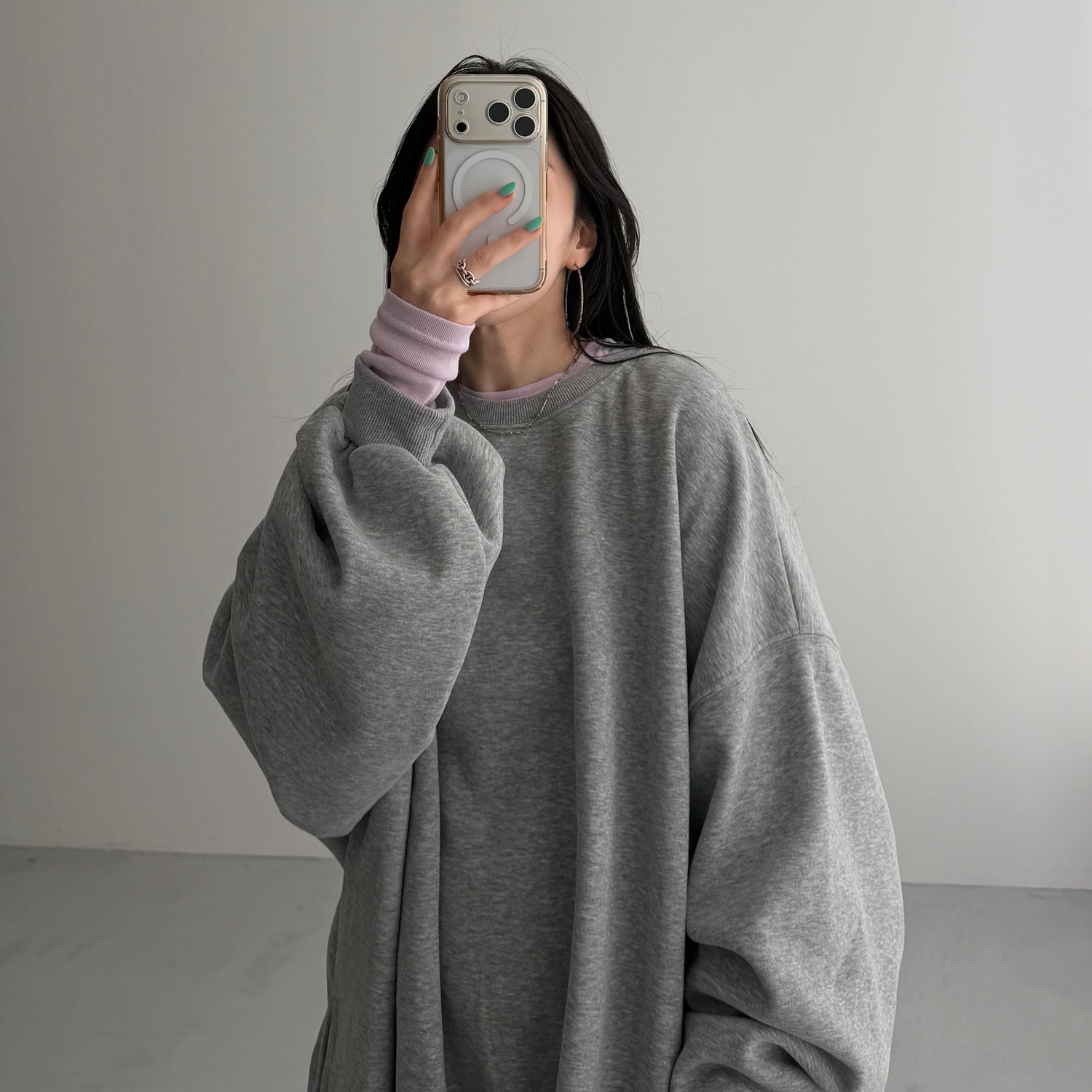 KASANE sheer tee / pink