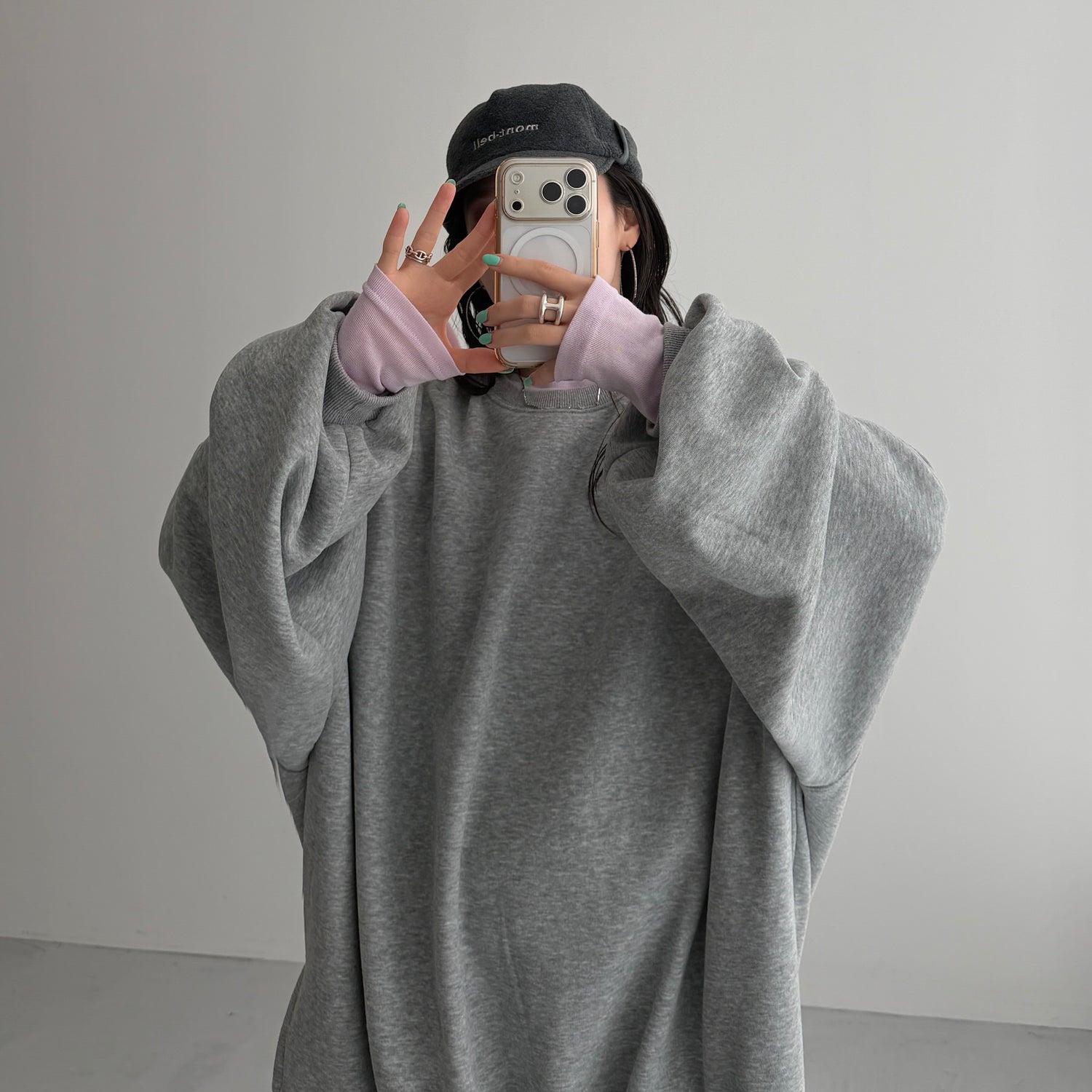 KASANE sheer tee / pink