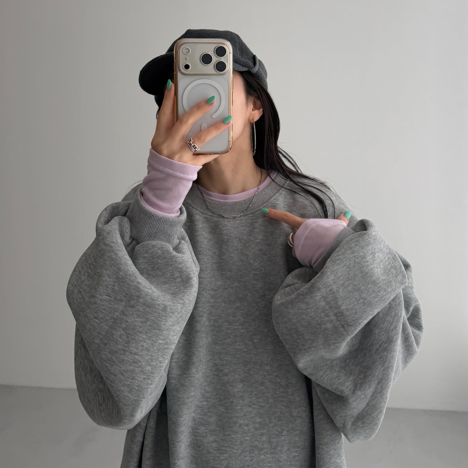 OSUMITSUKI sweat / gray [SHORT or FREE]