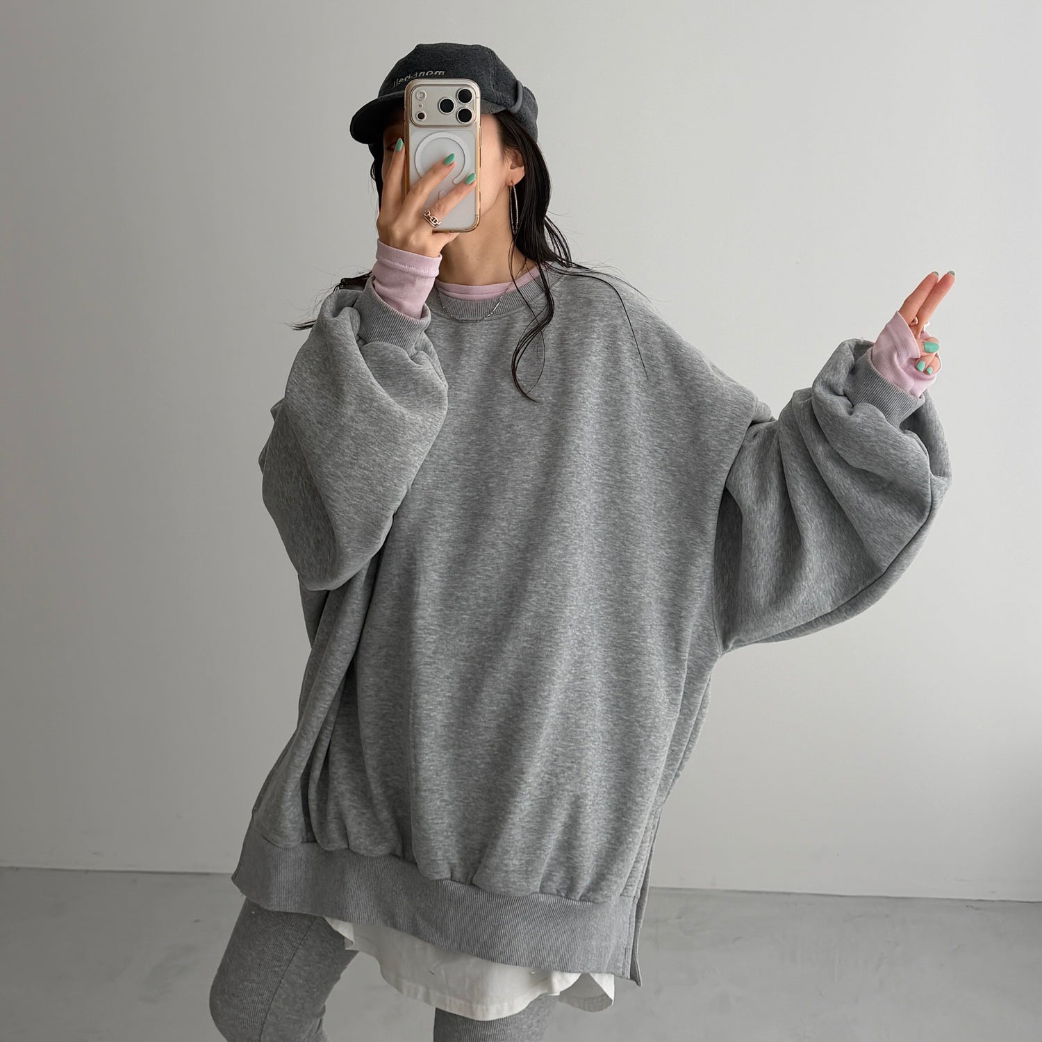 KASANE sheer tee / pink