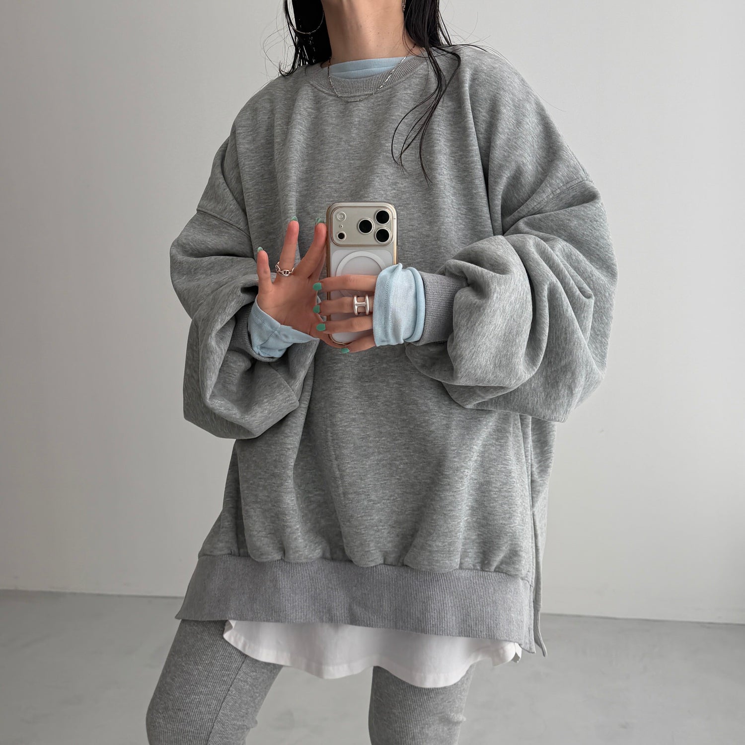 OSUMITSUKI sweat / gray [SHORT or FREE]