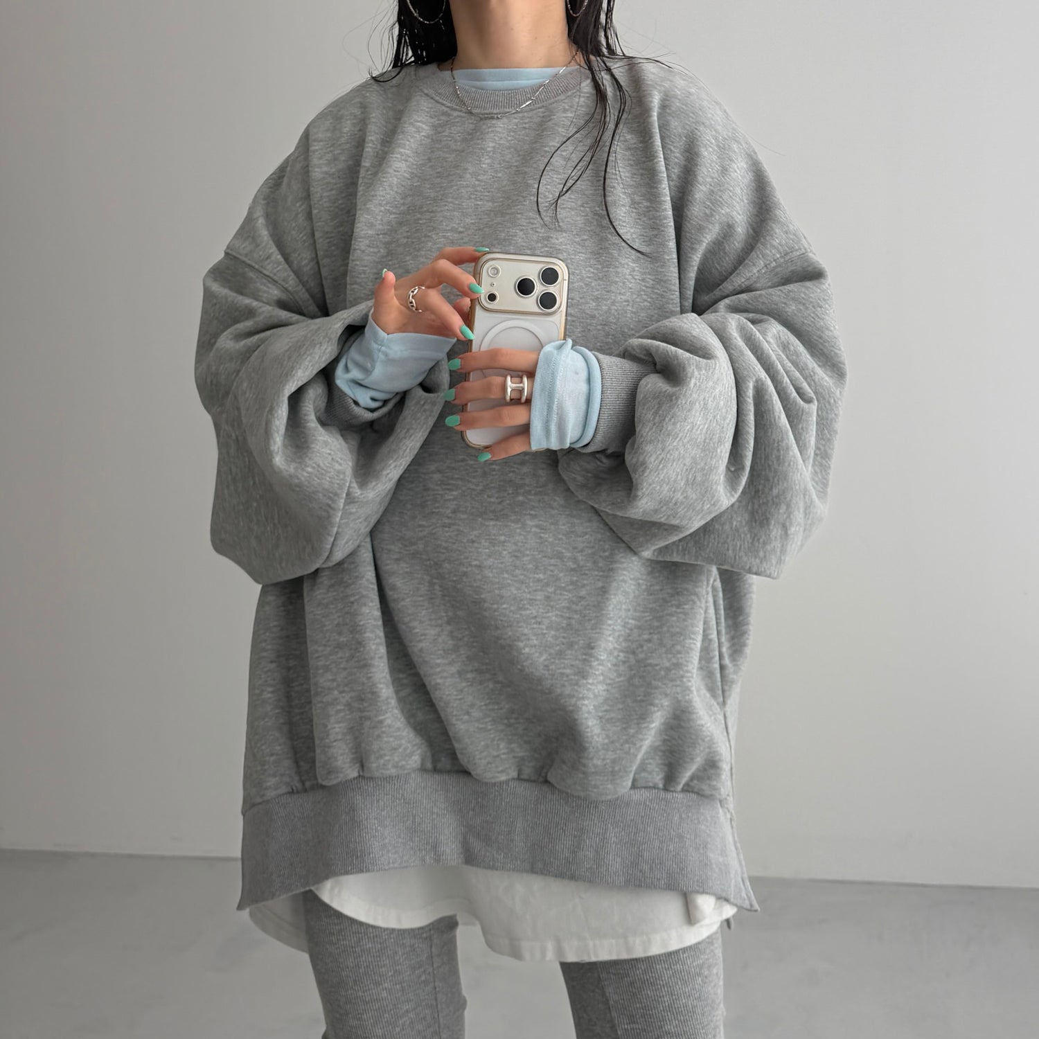 OSUMITSUKI sweat / gray [SHORT or FREE]