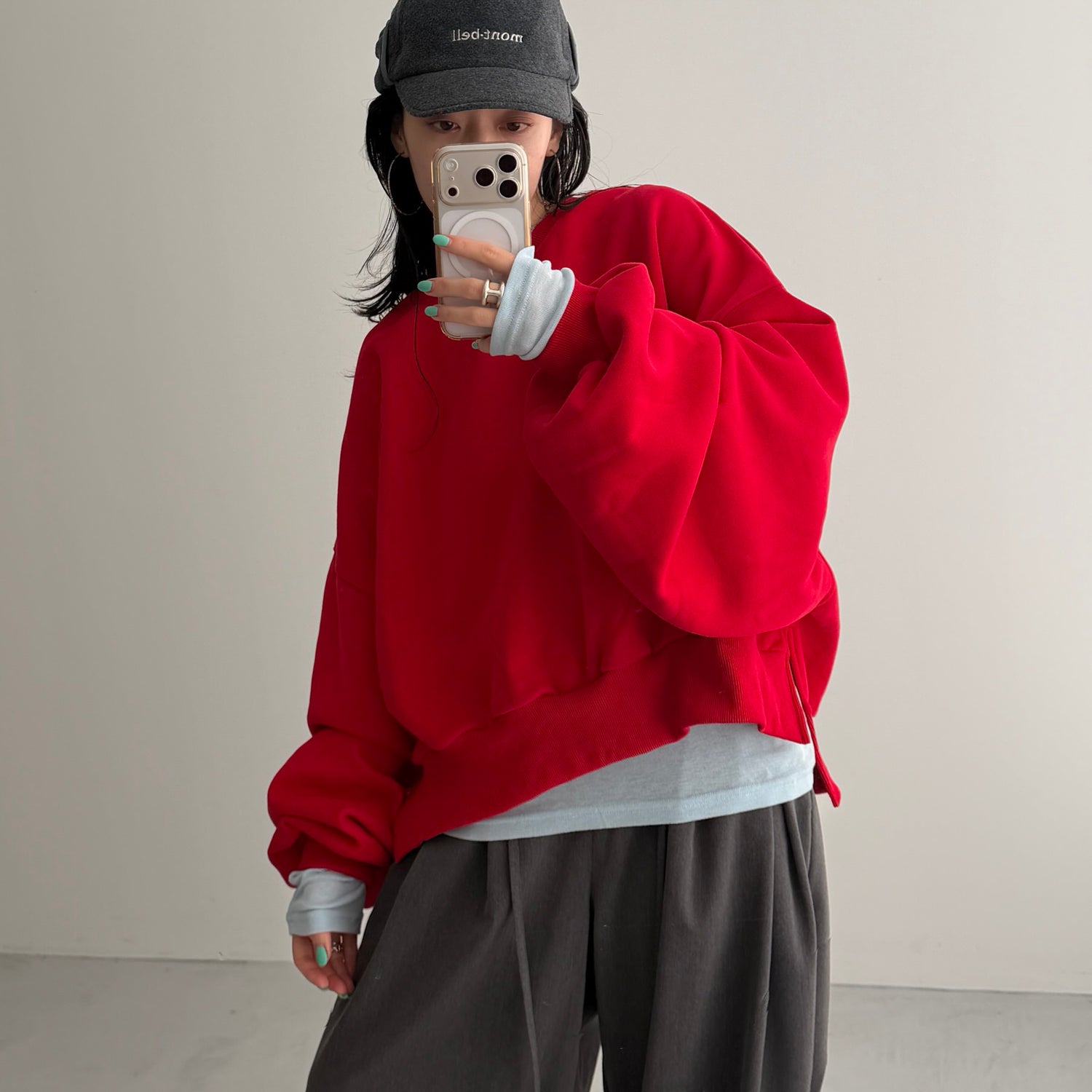 OSUMITSUKI sweat / red [SHORT or FREE]