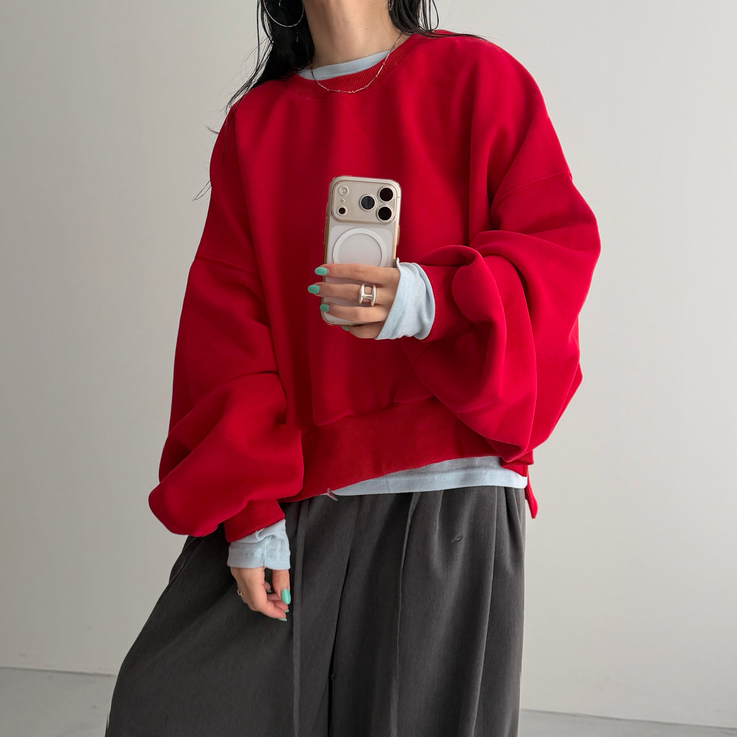 OSUMITSUKI sweat / red [SHORT or FREE]