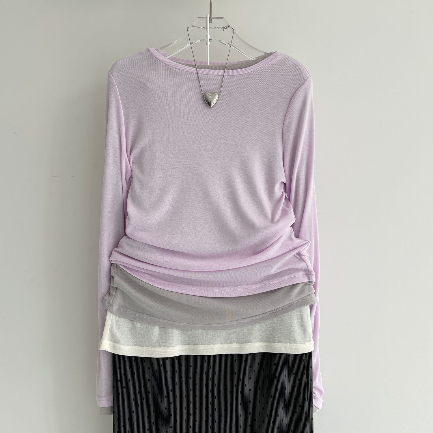 KASANE sheer tee / pink