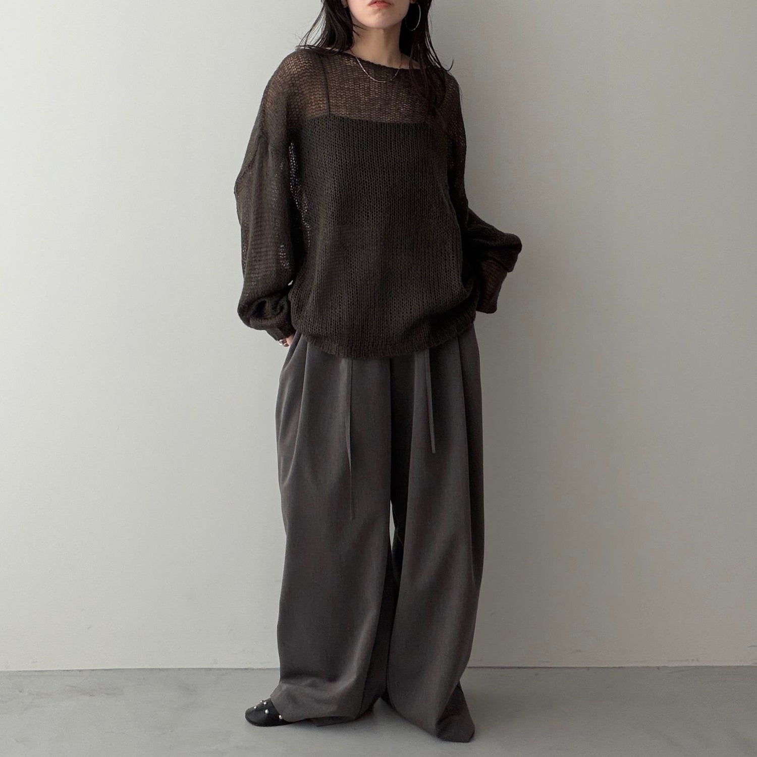 【ベルトロープSET】BUDDY SLACKS PANTS / gray [2size]