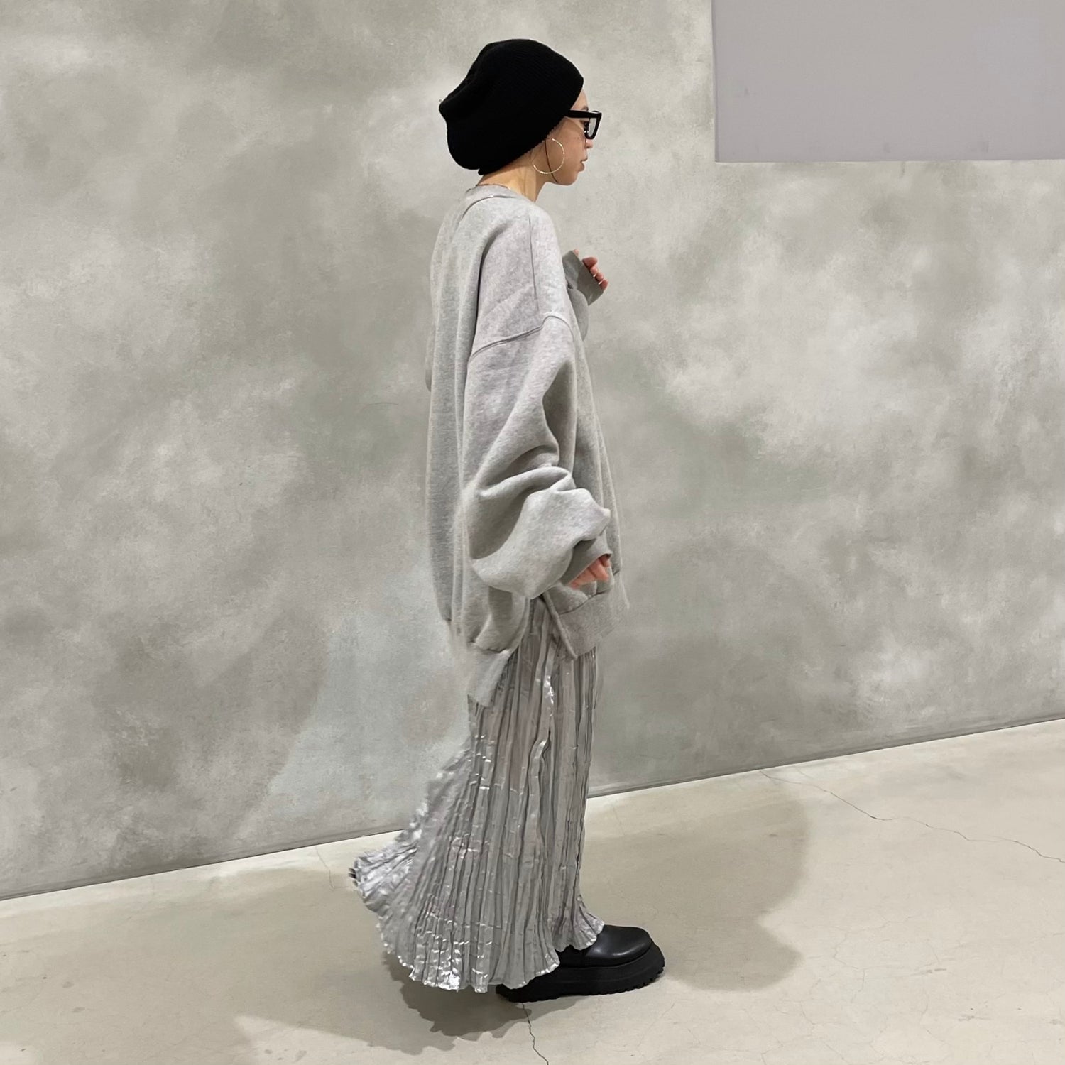 wee9s パーフェクトシルエットスーパーオーバースウェット グレー perfect silhouette super over sweat / gray | wee9s