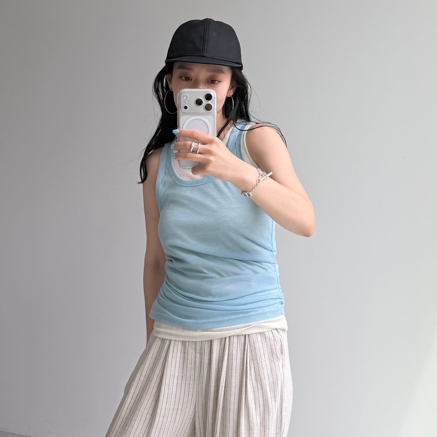 smooth nylon cap / black