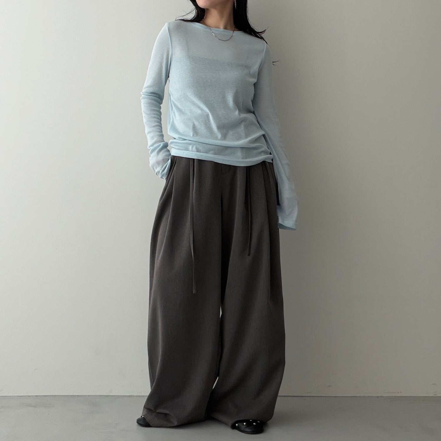 【ベルトロープSET】BUDDY SLACKS PANTS / gray [2size]