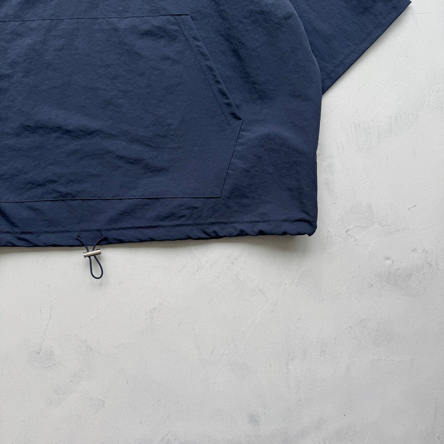 【2点SET】half zip nylon set up / navy