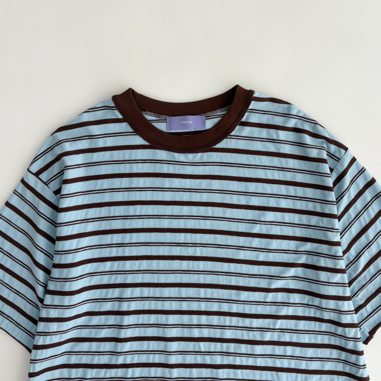 【SAMPLE】loose border tee / blue