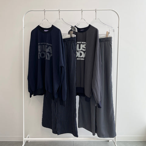 【SAMPLE】stripe pants / gray