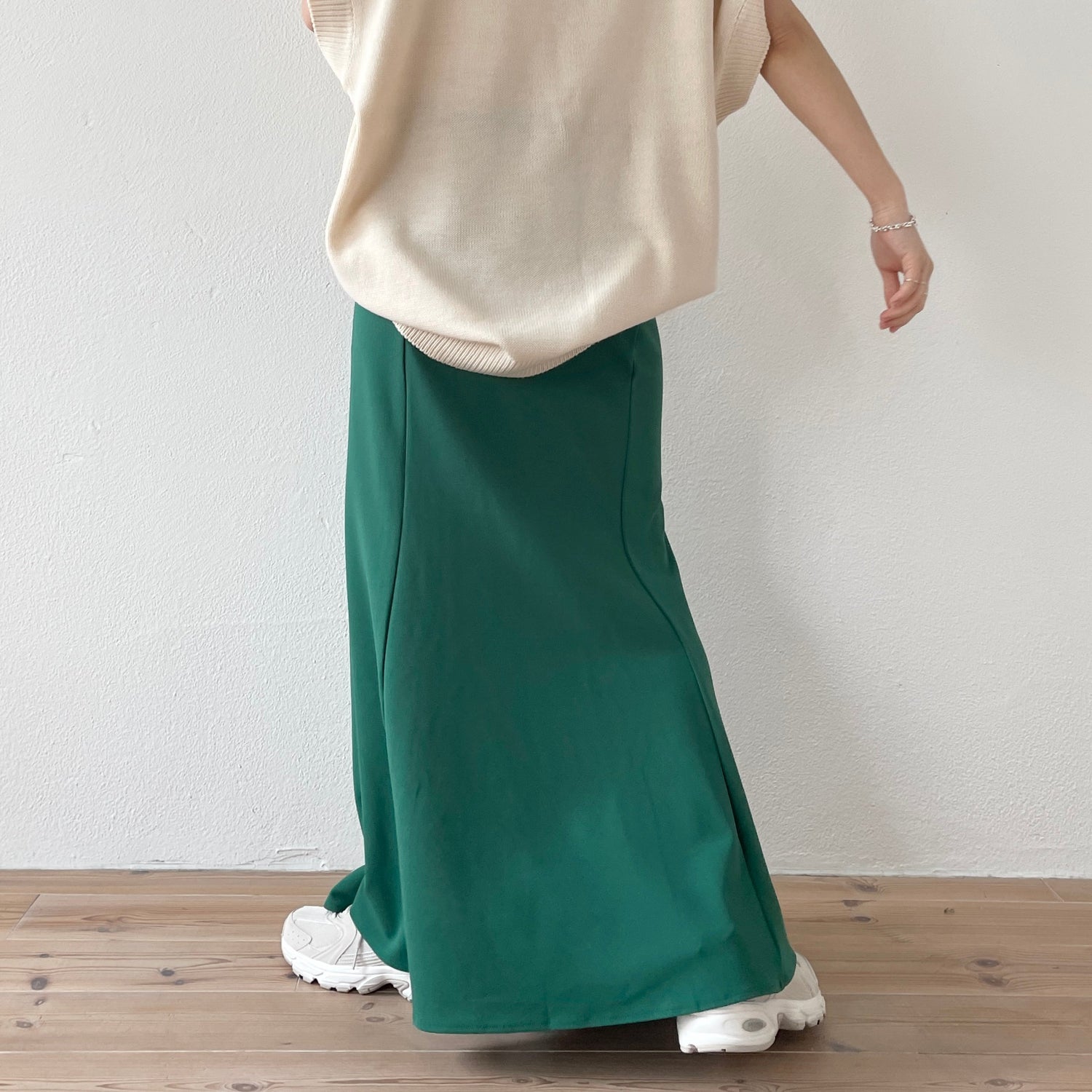 【SAMPLE】relax mermaid skirt / green