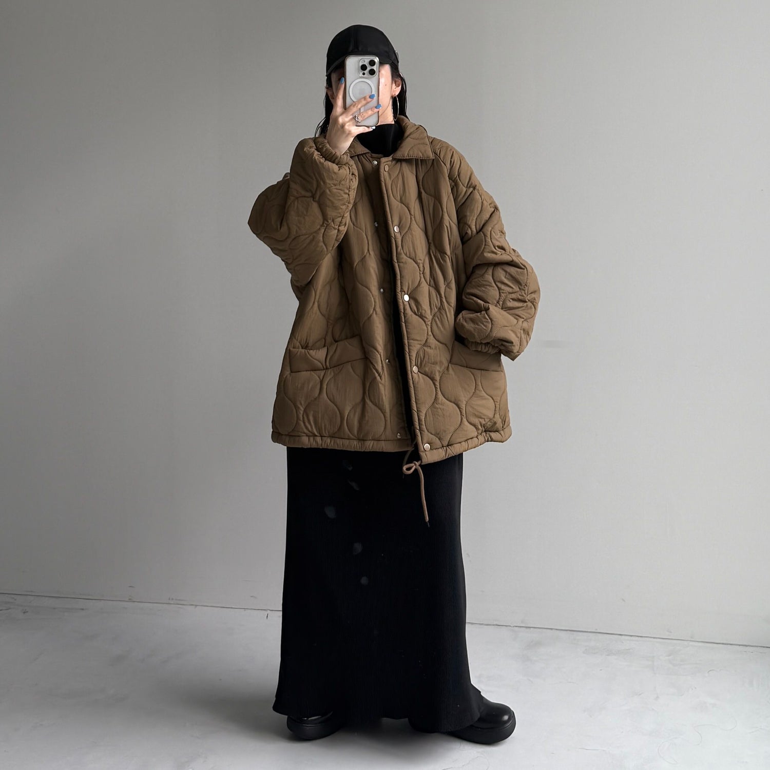 WATA AME quilting jacket / brown