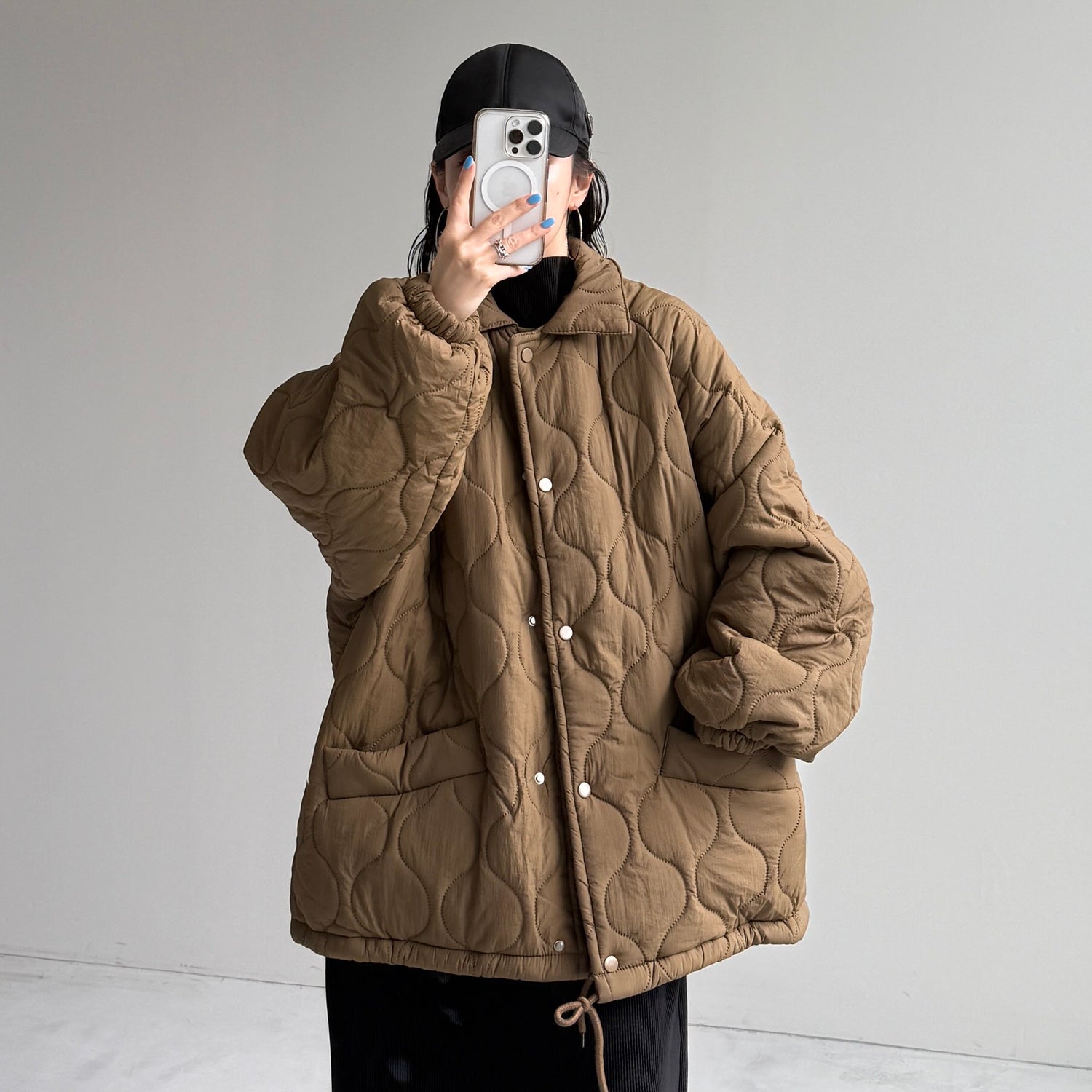 WATA AME quilting jacket / brown