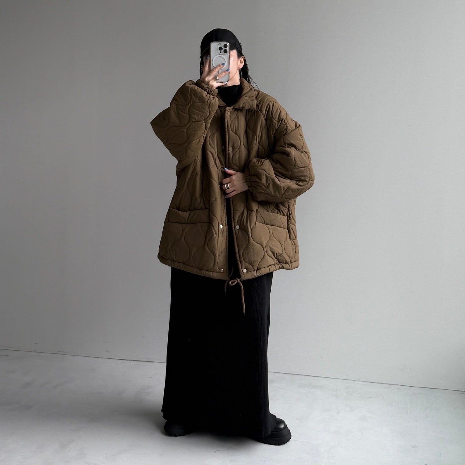 WATA AME quilting jacket / brown