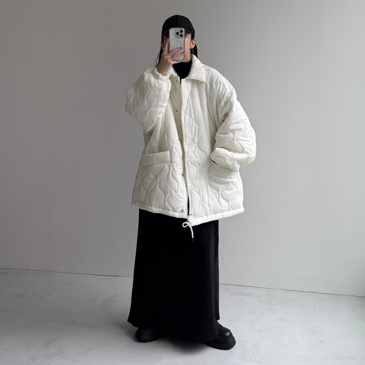 WATA AME quilting jacket / ivory