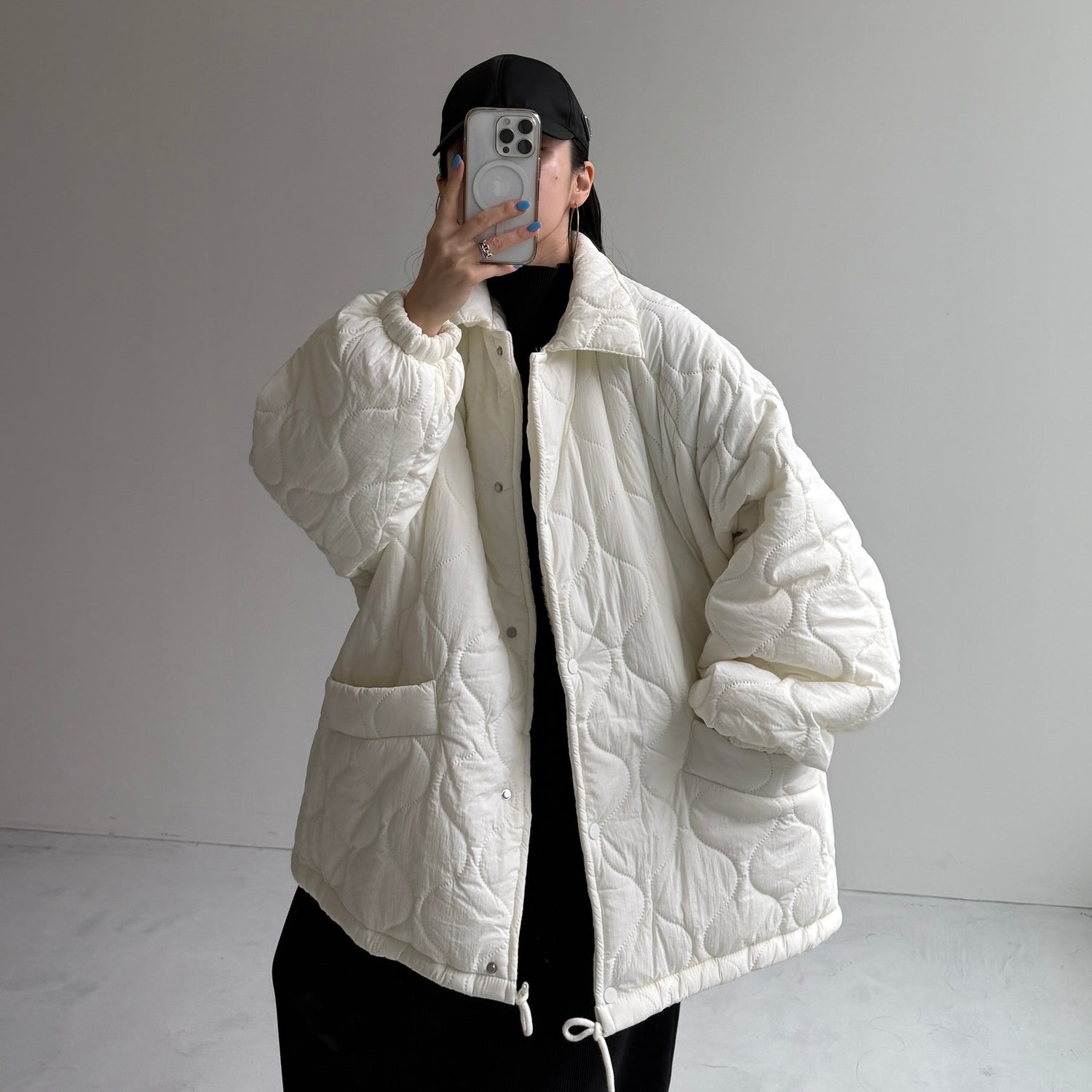 WATA AME quilting jacket / ivory