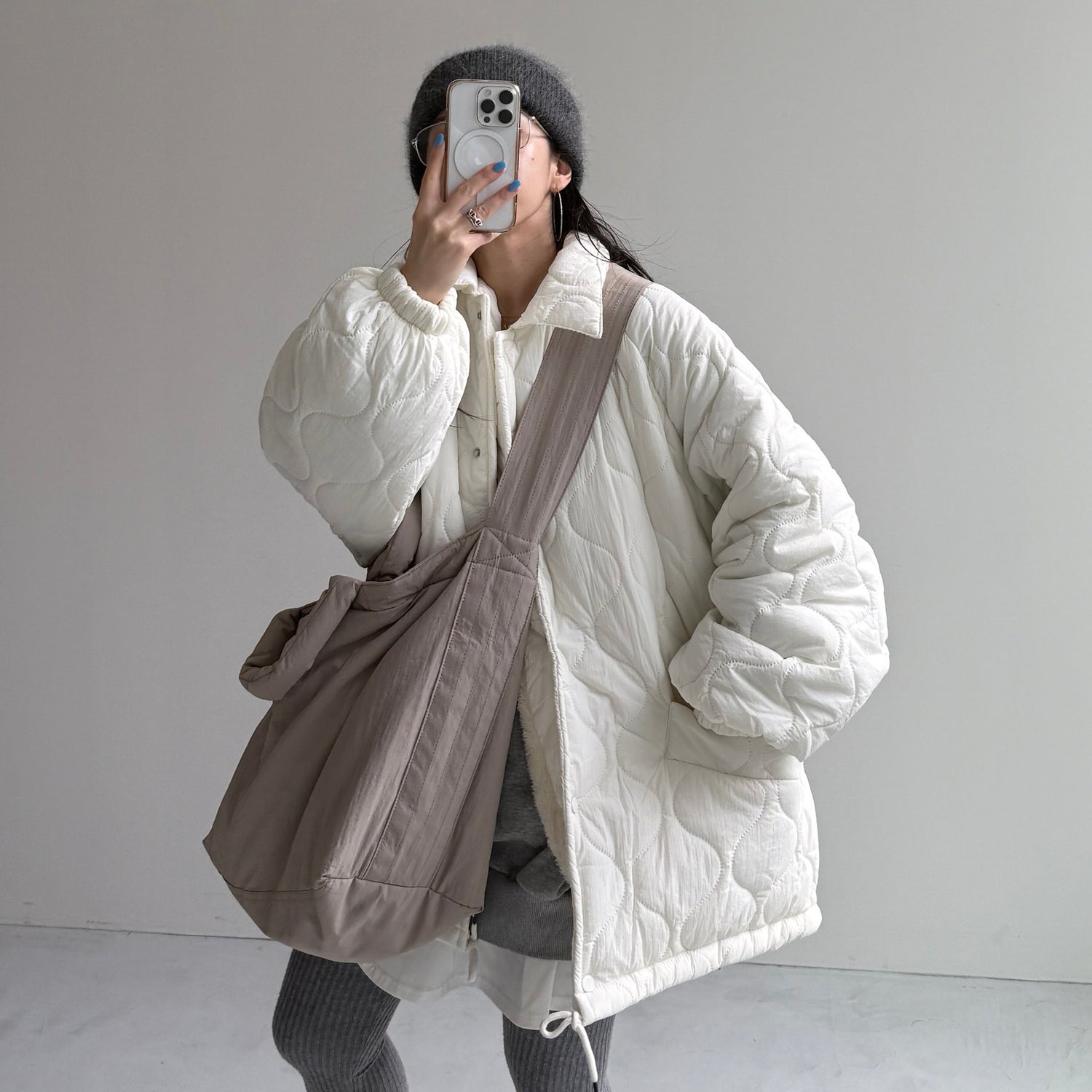 WATA AME quilting jacket / ivory